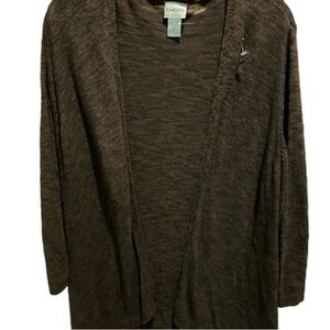 Chico's Dark Brown Open Cardigan
